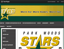 Tablet Screenshot of parkwoodshockey.com